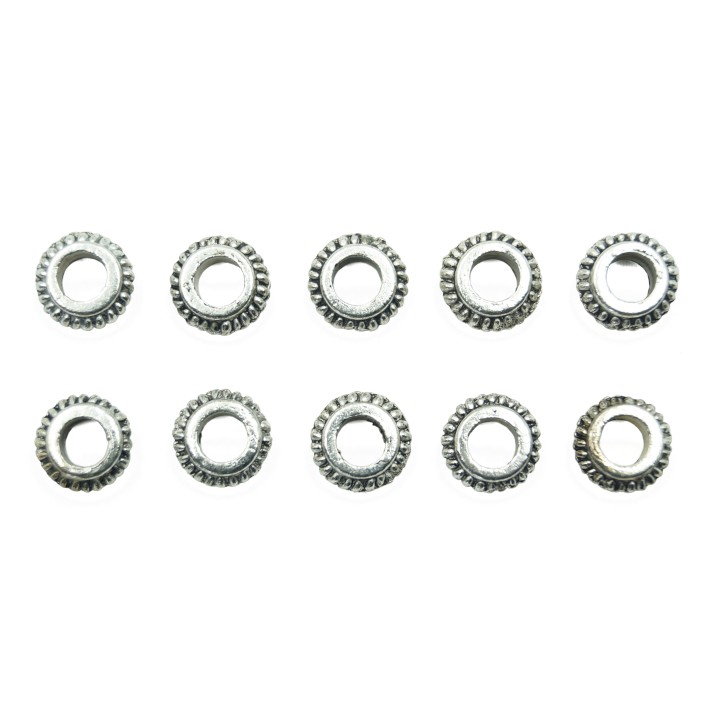 Dona 8x4mm de pewter para collar pulsera y aretes