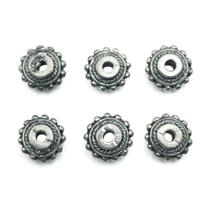 Dona grabada 12x6mm de pewter para collar pulsera y aretes