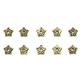 Estrella 5mm de pewter para collar pulsera y aretes