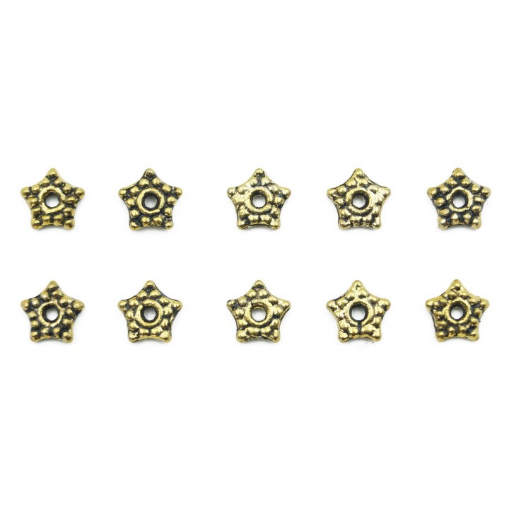 Estrella 5mm de pewter para collar pulsera y aretes