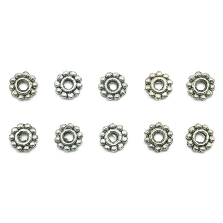 Dona 7mm de pewter para collar pulsera y aretes