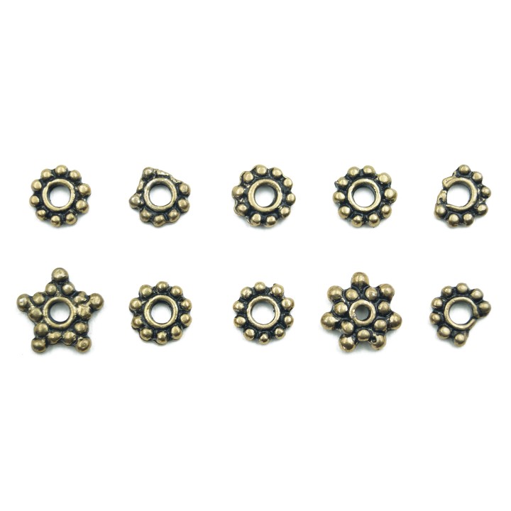 Dona 7mm de pewter para collar pulsera y aretes