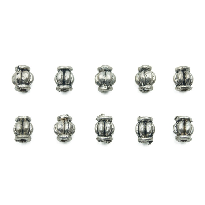 Barril 7x5mm de pewter para collar pulsera y aretes
