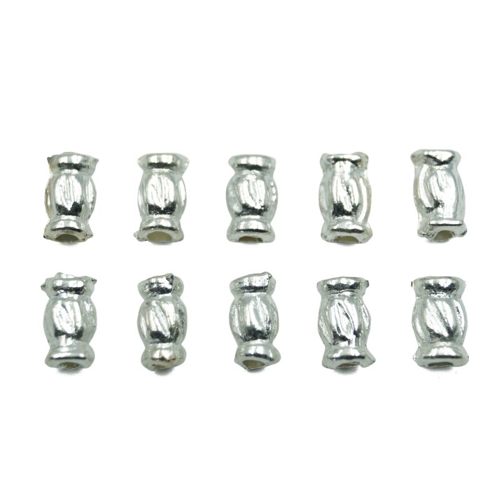 Barril 9x5mm de pewter para collar pulsera y aretes