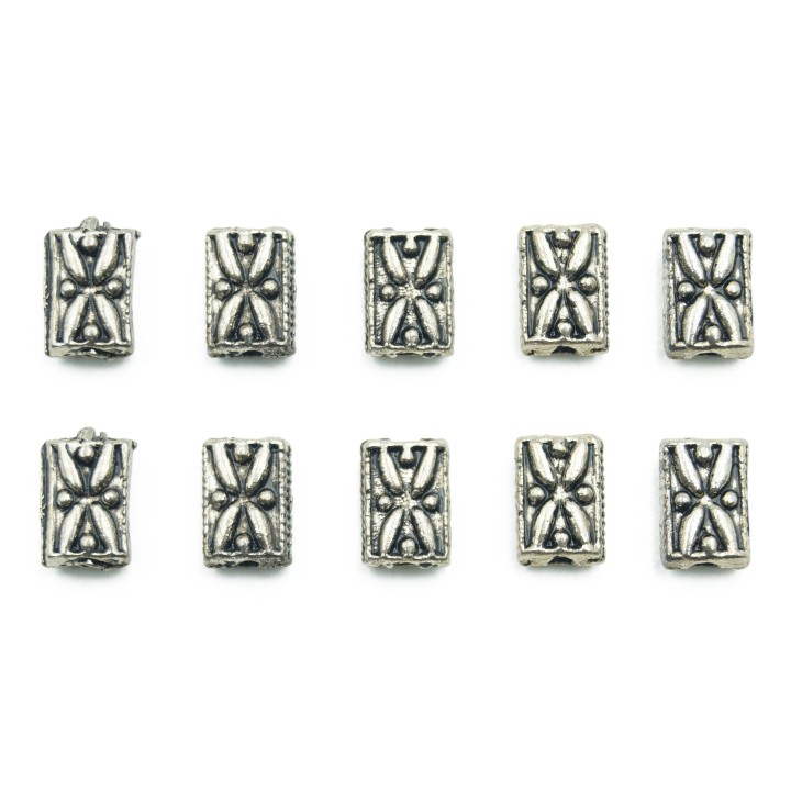 Barril 8x5mm de pewter para collar pulsera y aretes