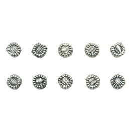 Redondo plano grabado 6mm de pewter para collar pulsera y aretes