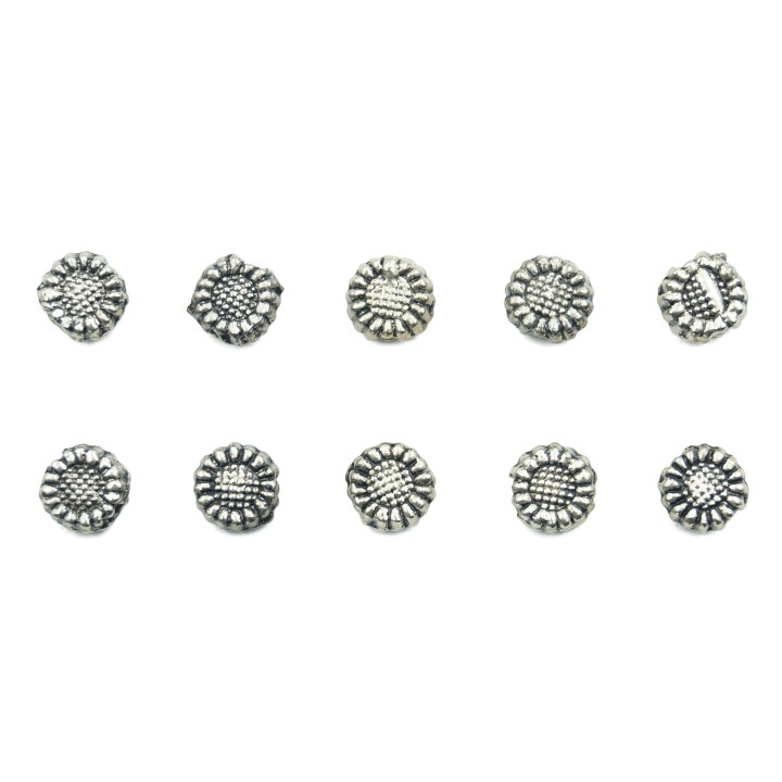 Redondo plano grabado 6mm de pewter para collar pulsera y aretes