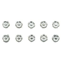 Flor redonda 6mm de pewter para collar pulsera y aretes