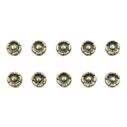 Flor redonda 6mm de pewter para collar pulsera y aretes