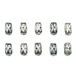 Cilindro Grabado 8x5mm de pewter para collar pulsera y aretes
