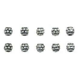 Bola grabada 5mm de pewter para collar pulsera y aretes