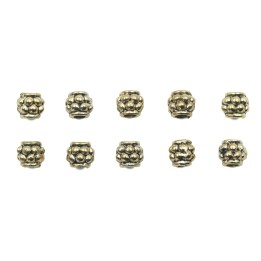 Bola grabada 5mm de pewter para collar pulsera y aretes