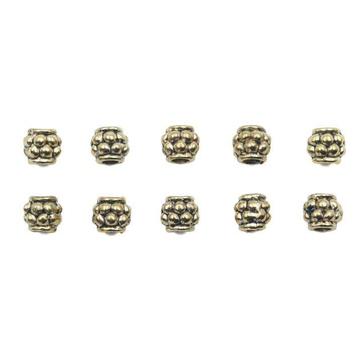 Bola grabada 5mm de pewter para collar pulsera y aretes