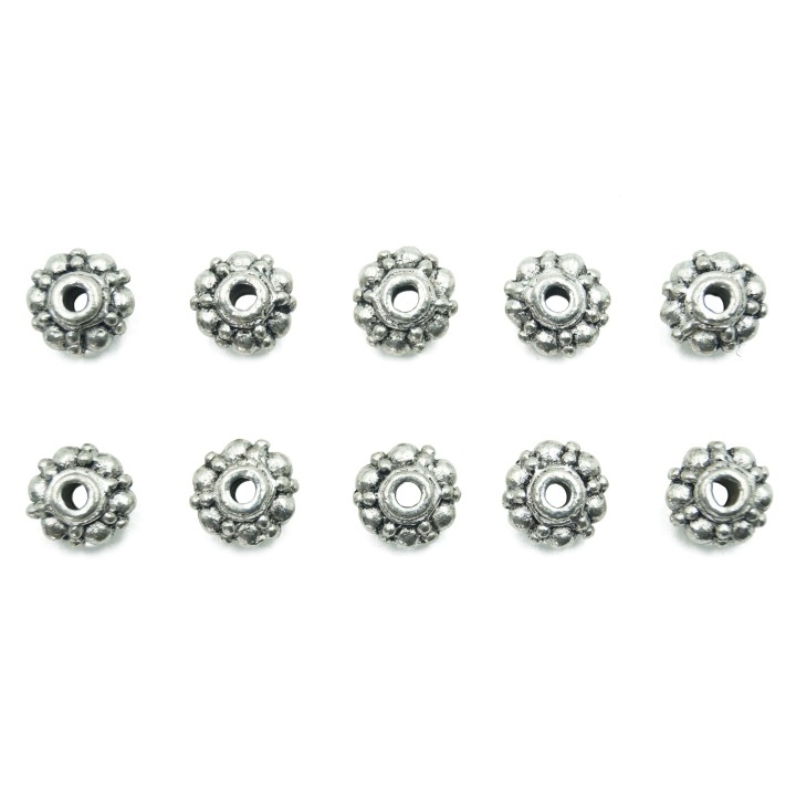 Dona 8x5mm de pewter para collar pulsera y aretes