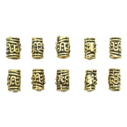Cilindro grabado 10x8mm de pewter para collar pulsera y aretes