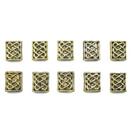 Rectangulo grabado 10x8mm de pewter para collar pulsera y aretes