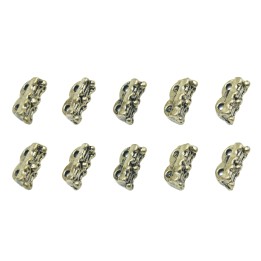 Rectangulo grabado 2 argollas 9x5mm de pewter para collar pulsera y aretes