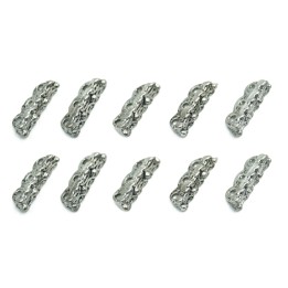 Rectangulo grabado 3 argollas 15x9mm de pewter para collar pulsera y aretes