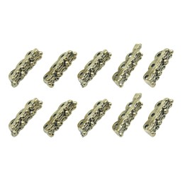 Rectangulo grabado 3 argollas 15x9mm de pewter para collar pulsera y aretes