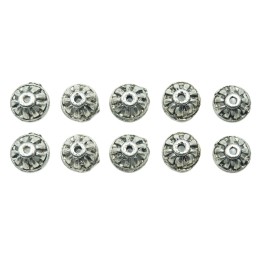 Casquillo rallado 15x10mm de pewter para collar pulsera y aretes