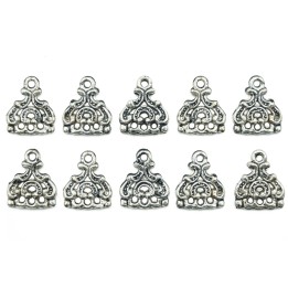 Corona con argolla 15x12mm de pewter para collar pulsera y aretes