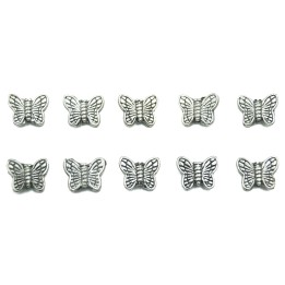 Mariposa 11x9mm de pewter para collar pulsera y aretes