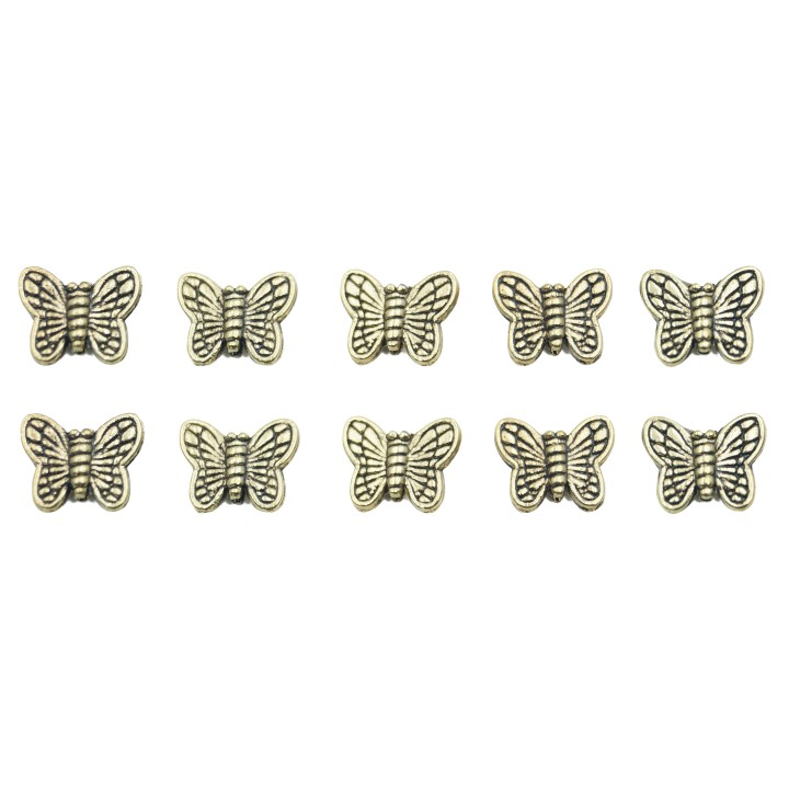 Mariposa 11x9mm de pewter para collar pulsera y aretes