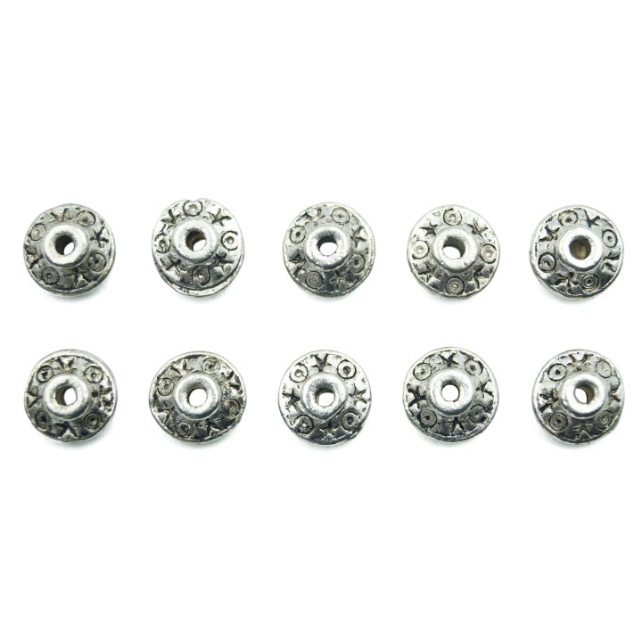 Dona grabada 9x5mm de pewter para collar pulsera y aretes
