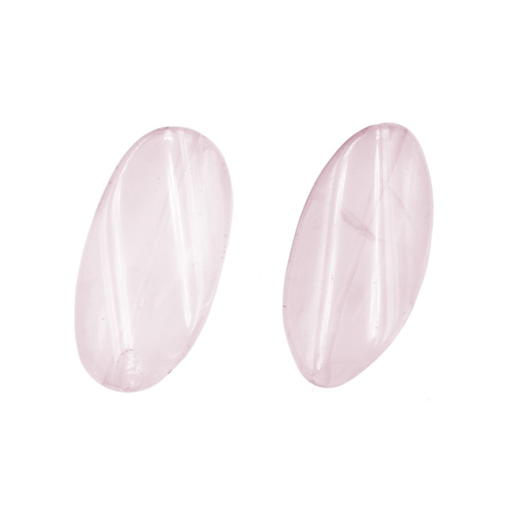 Piedra natural 15x30mm Oval Rosa Quartz