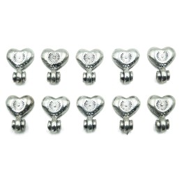 Corazon con cilindro 14x11mm de pewter para collar pulsera y aretes