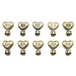 Corazon con cilindro 14x11mm de pewter para collar pulsera y aretes
