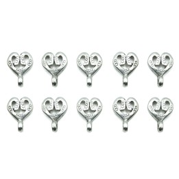 Corazon con argolla 14x11mm de pewter para collar pulsera y aretes