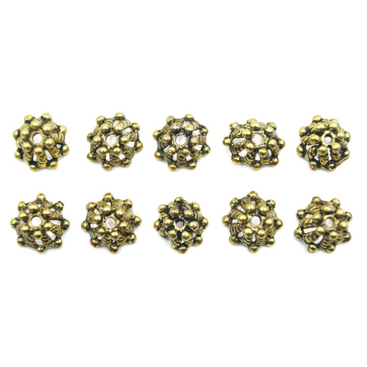 Casquillo 12x6mm de pewter para collar pulsera y aretes