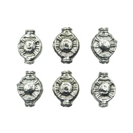 Flor ovalada 16x12mm de pewter para collar pulsera y aretes