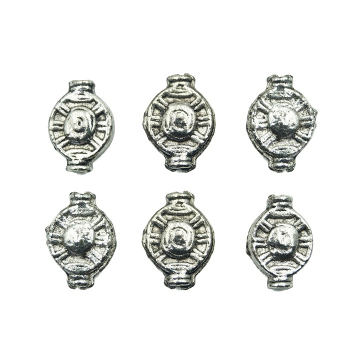Flor ovalada 16x12mm de pewter para collar pulsera y aretes