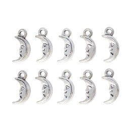 Media luna con argolla 15x7mm de pewter para collar pulsera y aretes