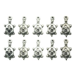 Tortuga con argolla 17x10mm de pewter para collar pulsera y aretes