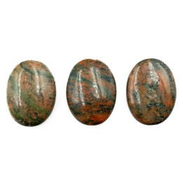 Piedra natural 15x20mm Oval Unakite
