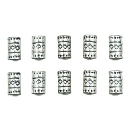 Barril con figura 9x6mm de pewter para collar pulsera y aretes