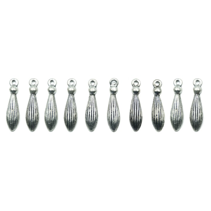 Corbata 22x6mm de pewter para collar pulsera y aretes
