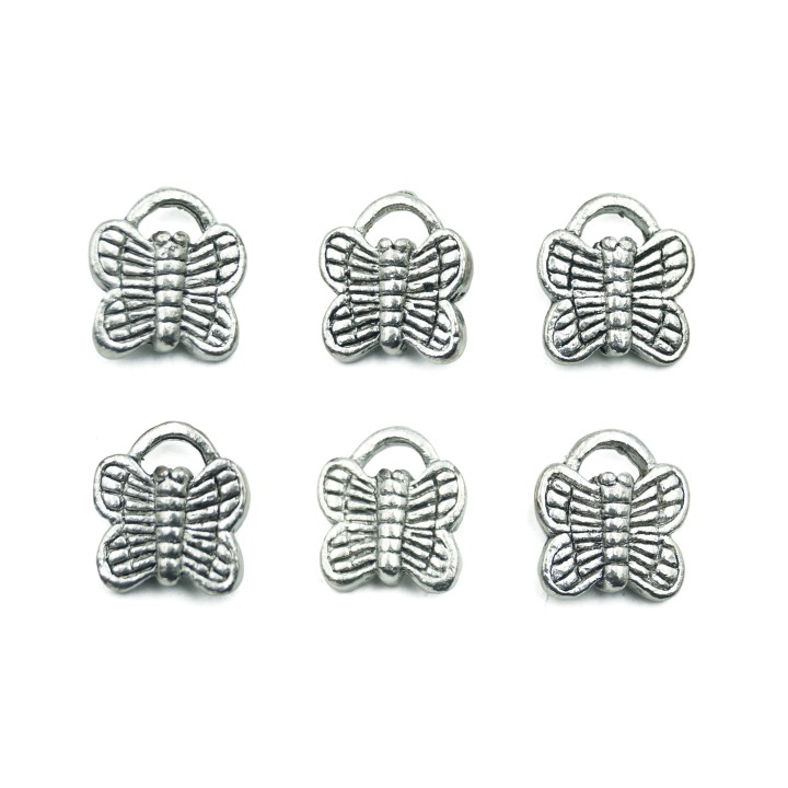 Mariposa 10x12mm de pewter para collar pulsera y aretes
