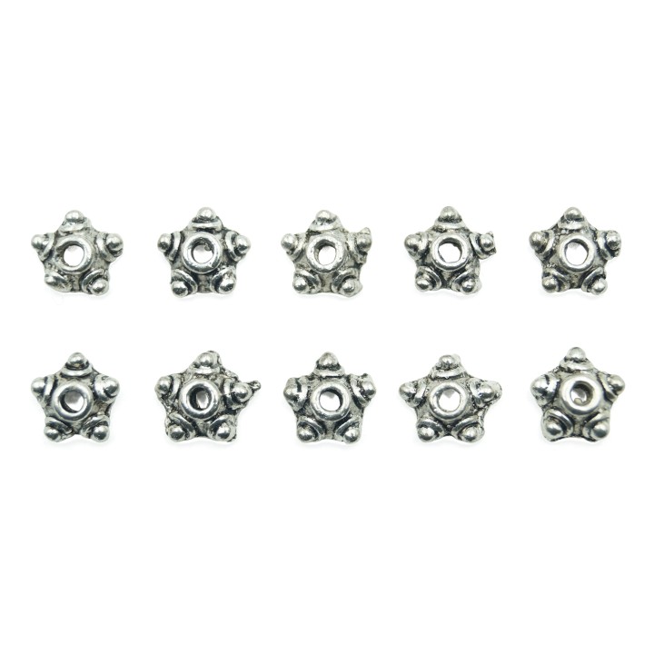 Casquillo 7x3mm de pewter para collar pulsera y aretes