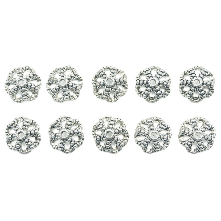 Casquillo grande 13x5mm de pewter para collar pulsera y aretes