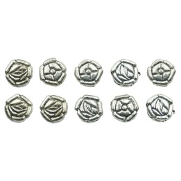 Flor 10x5mm de pewter para collar pulsera y aretes