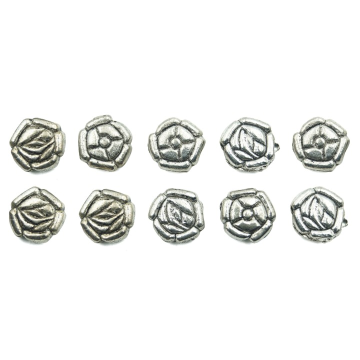 Flor 10x5mm de pewter para collar pulsera y aretes