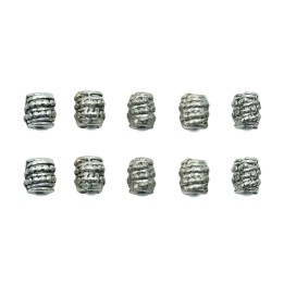 Cilindro con figura 7x6mm de pewter para collar pulsera y aretes