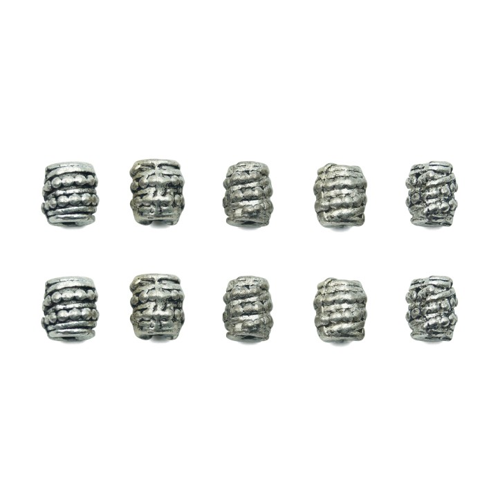 Cilindro con figura 7x6mm de pewter para collar pulsera y aretes