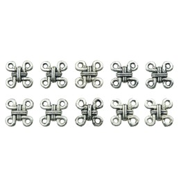 Ganchos 10x3mm de pewter para collar pulsera y aretes