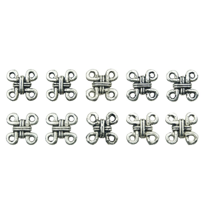Ganchos 10x3mm de pewter para collar pulsera y aretes