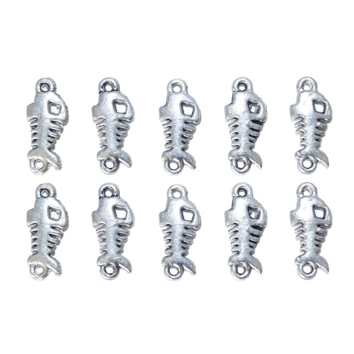 Pez con argolla 16x7mm de pewter para collar pulsera y aretes